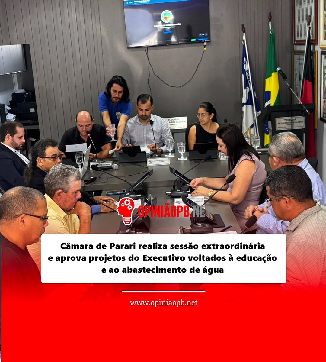 A Câmara Municipal de Parari aprovou por unanimidade, durante sessão legislativa, dois ...