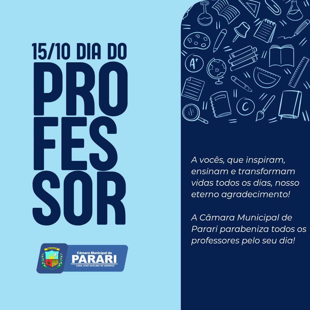 DIA DO PROFESSOR!