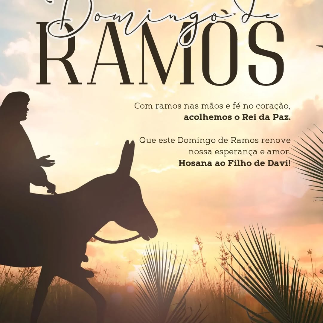 Domingo de Ramos: Prefeitura reforça valores de paz e esperança