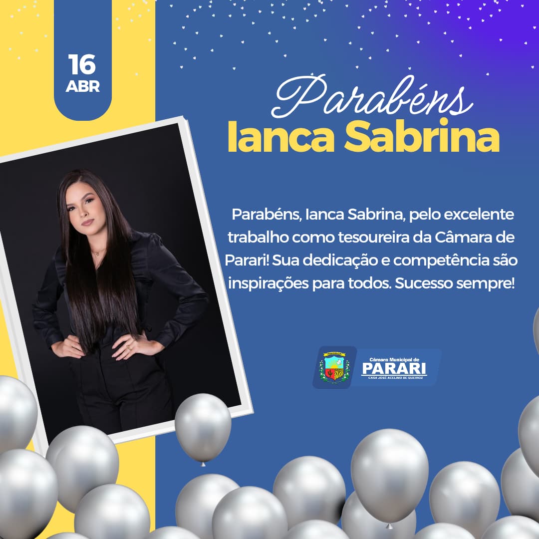 Parabéns, Ianca Sabrina!