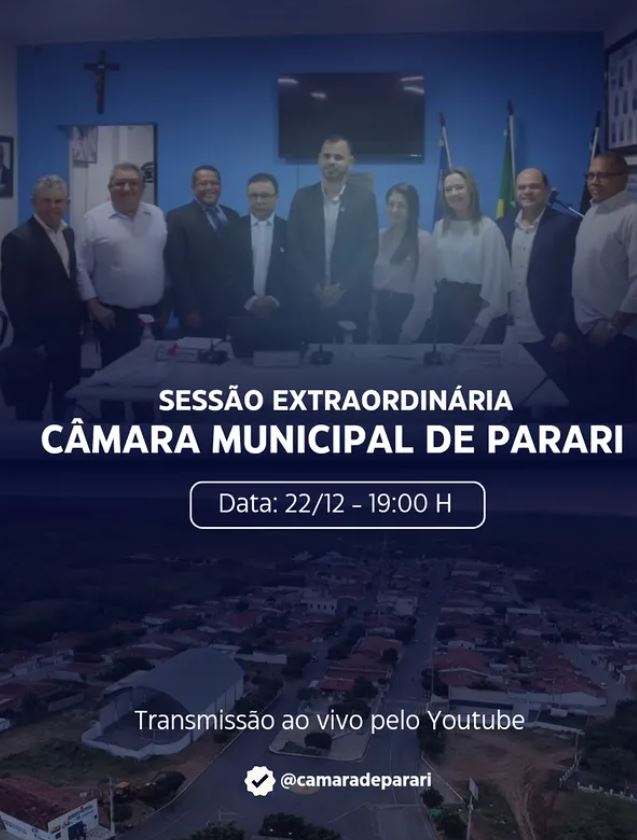 SESSÃO EXTRAORDINÁRIA 22 DE DEZEMBRO