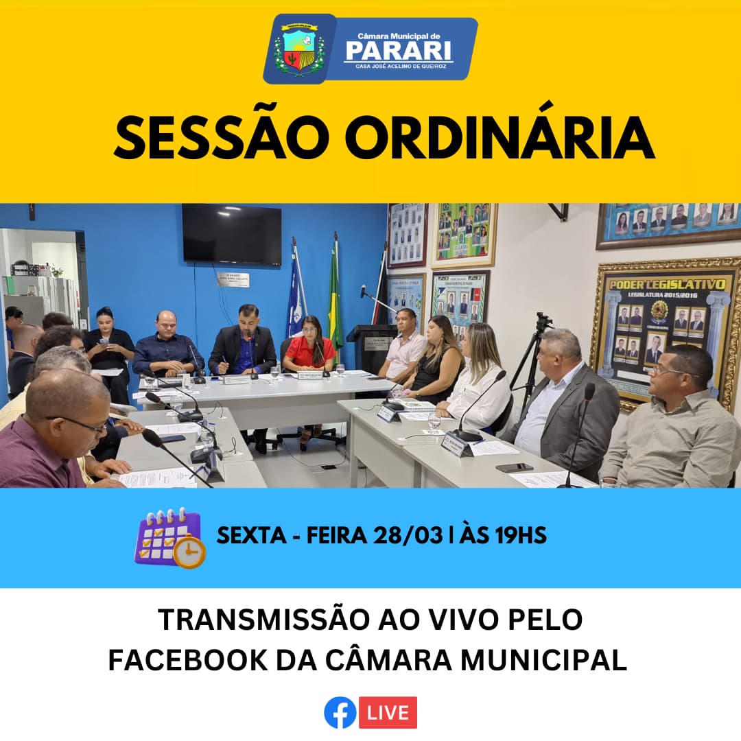 SESSÃO ORDINÁRIA